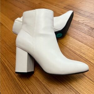 Madden Girl Sleek White Ankle Booties